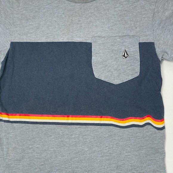 Volcom Baby Toddler Boy 2-Piece Outfit Blue Striped Shirt & Khaki Shorts Set 2T - Picture 3 of 12